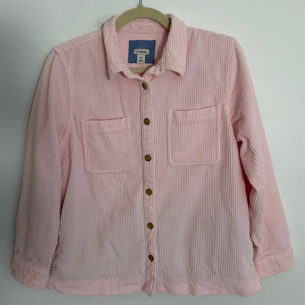 L.L. Bean Pink Corduroy Shacket size medium